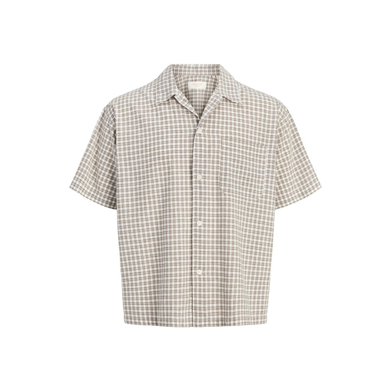 JACK & JONES Košile khaki / olivová / bílá