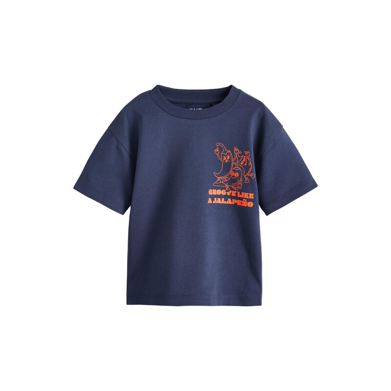 Next Tričko noční modrá / oranžová