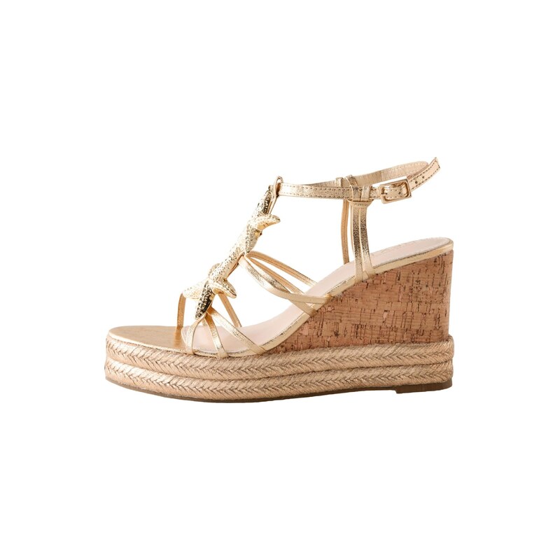 Next Páskové sandály Forever Comfort zlatá
