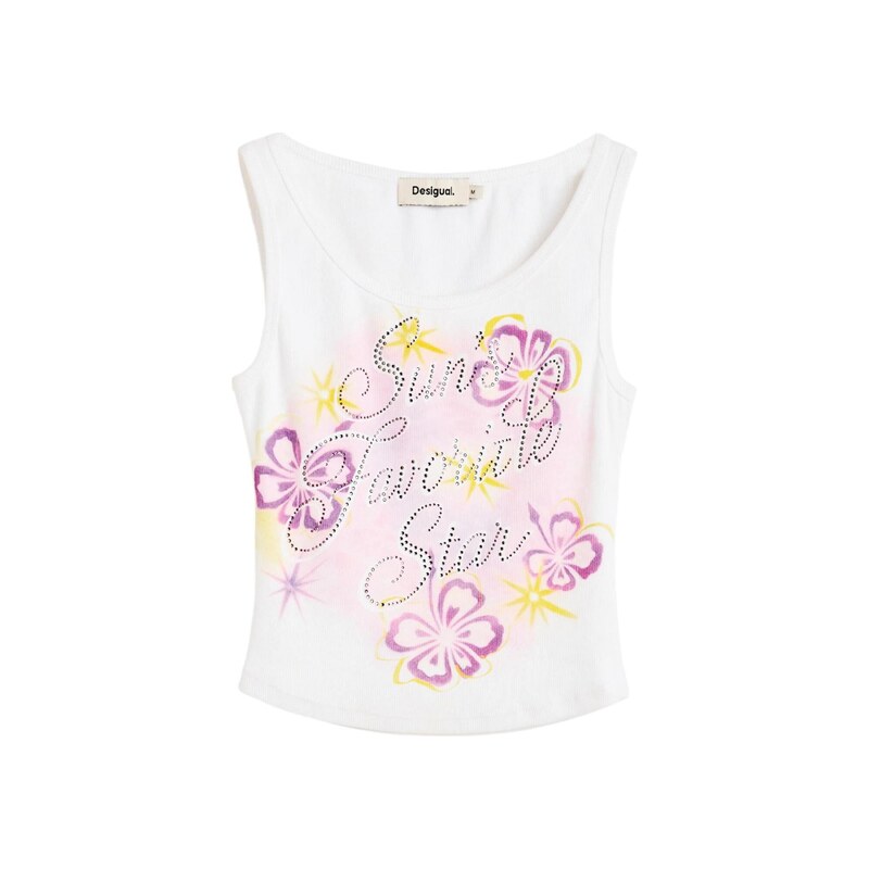 Desigual Tričko fialová / pink / bílá 115223278