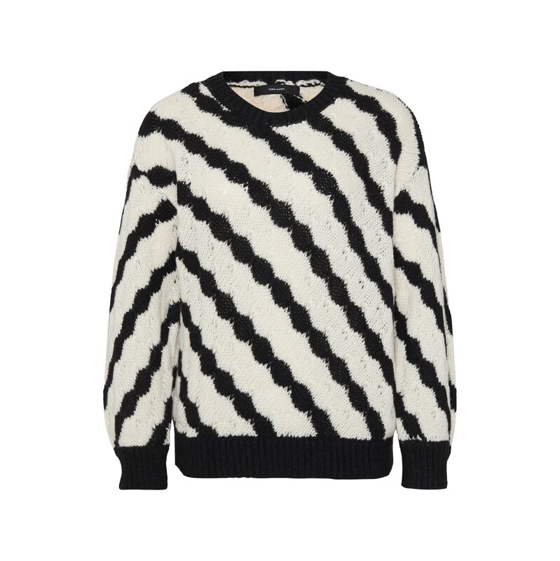 Vero Moda Petite Svetr 'VMBUBLY' černá / bílá