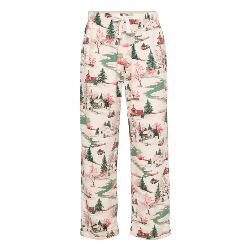 Abercrombie & Fitch Pyžamové kalhoty trávově zelená / světle
