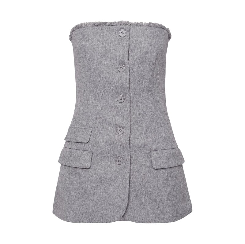 Vero Moda Tall Vesta k obleku šedý melír