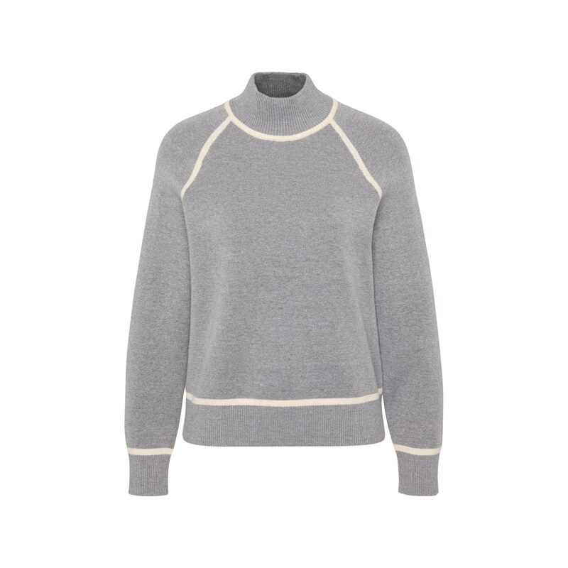 Vero Moda Petite Svetr 'VMGOLD' šedý melír / bílá