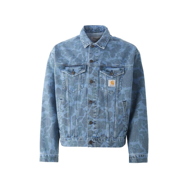 Carhartt WIP Přechodná bunda 'Helston' světlemodrá / antracitová