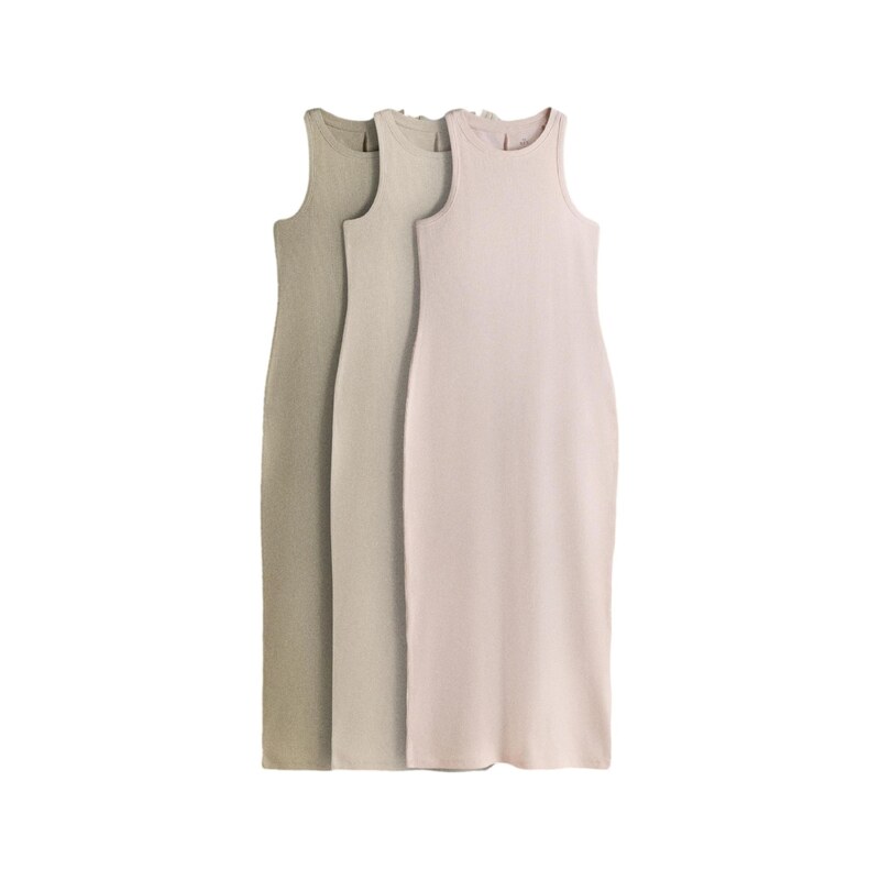 The Set Šaty starobéžová / khaki / růžová 115224454