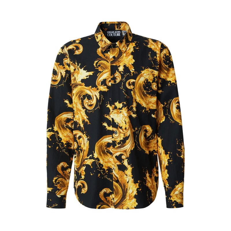 Versace Jeans Couture Košile zlatě žlutá / zlatá / černá