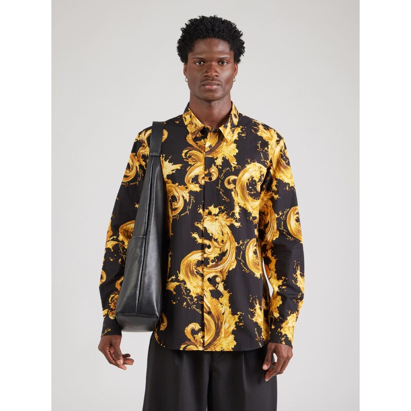 Versace Jeans Couture Košile zlatě žlutá / zlatá / černá