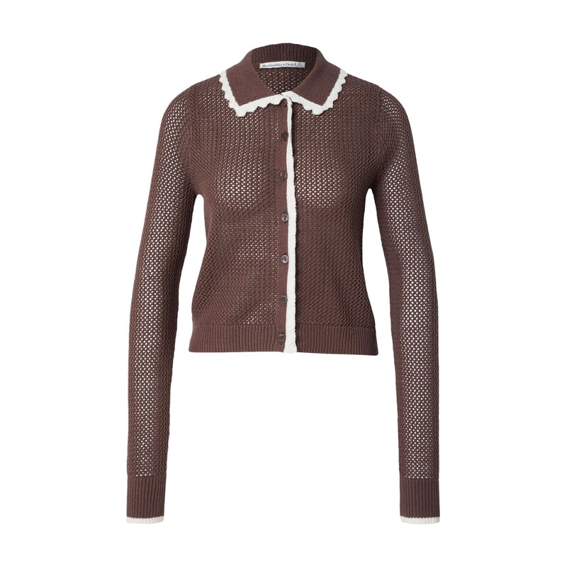 Abercrombie & Fitch Kardigan hnědá / bílá 115225108