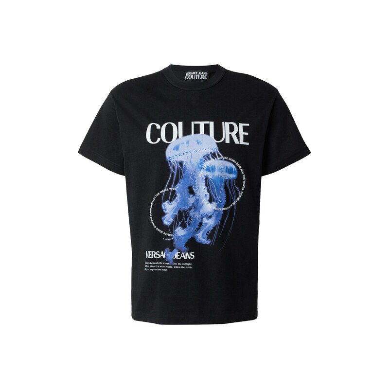 Versace Jeans Couture Tričko 'JELLYFISH' indigo / černá / bílá