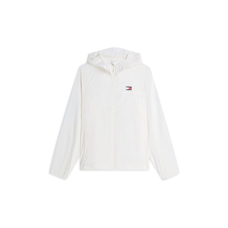 Tommy Jeans Přechodná bunda Tommy Badge Ripstop Slim bílá