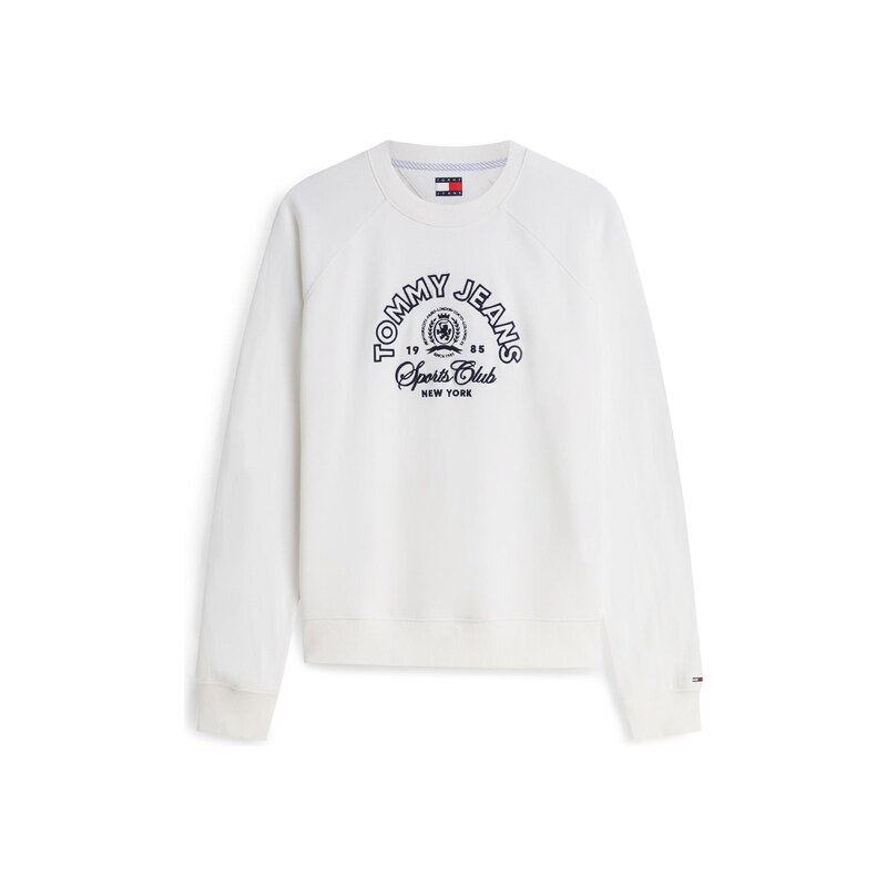Tommy Jeans Mikina Crest Logo noční modrá / bílá