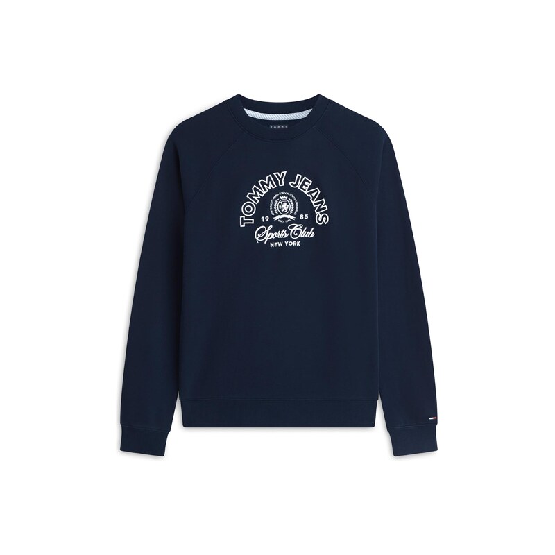 Tommy Jeans Mikina Crest Logo námořnická modř / bílá