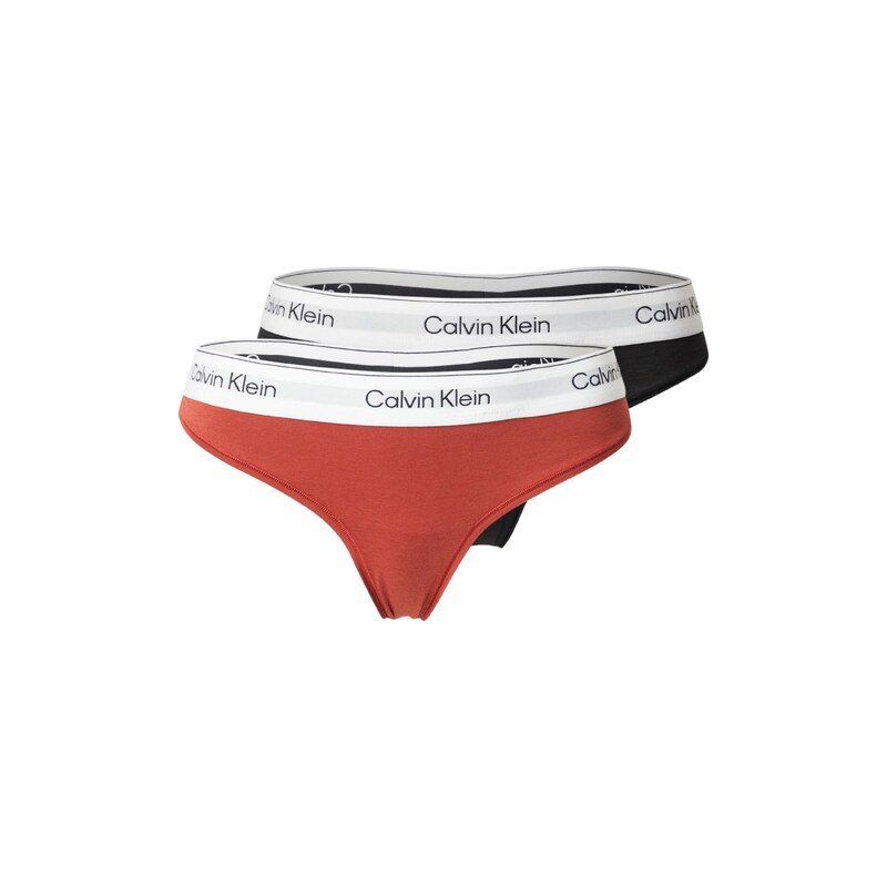 Calvin Klein Underwear Tanga světle šedá / mandarinkoná / černá