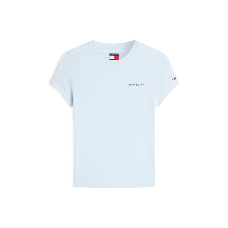 Tommy Jeans Tričko Logo Slim světlemodrá
