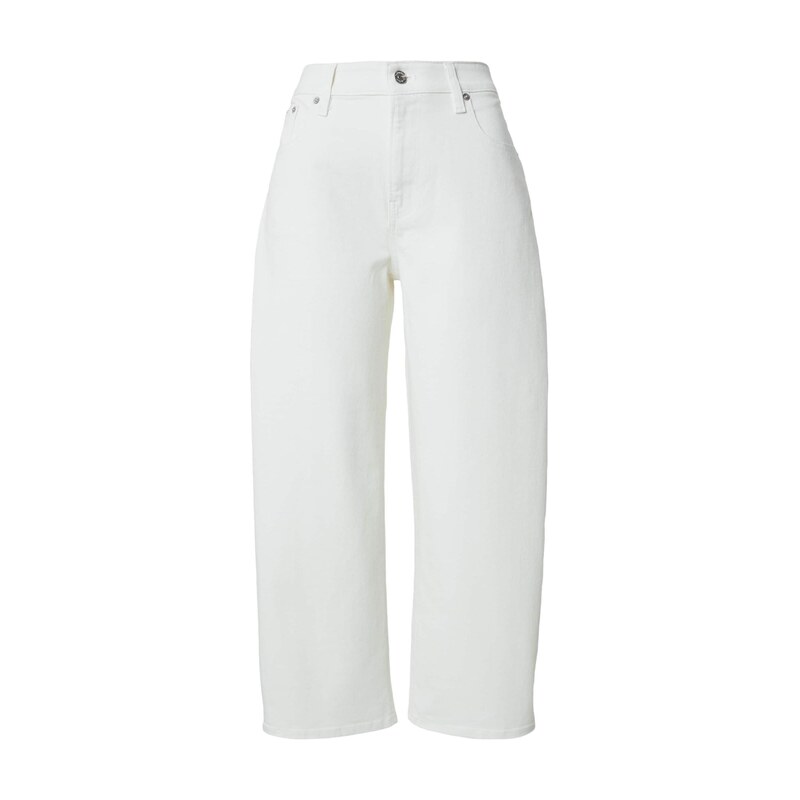Calvin Klein Jeans Džíny Cropped Barrel Leg bílá