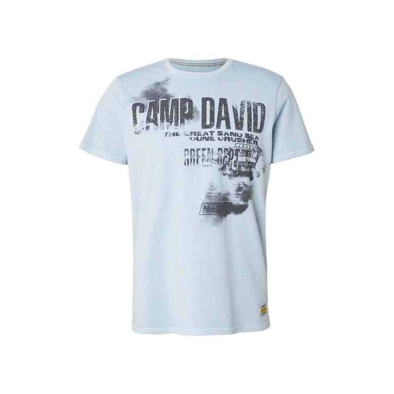 CAMP DAVID Tričko světlemodrá / kámen
