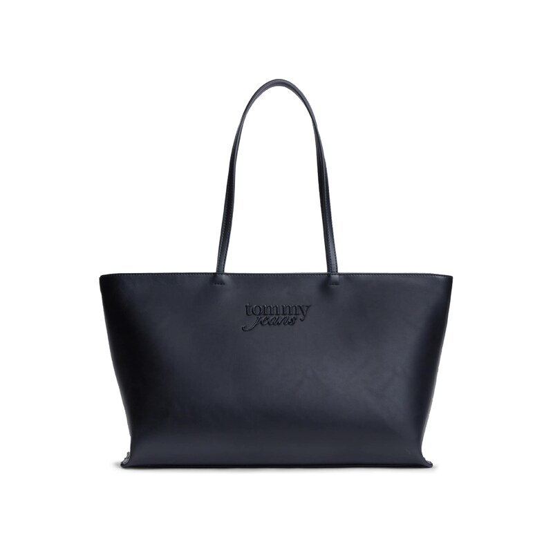 Tommy Jeans Nákupní taška Essential Textured Logo Tote černá
