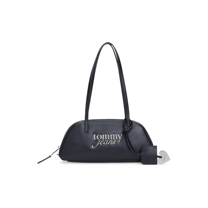 Tommy Jeans Taška přes rameno Metal Logo Shoulder černá /