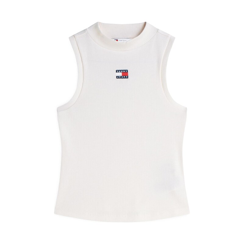 Tommy Jeans Top Tommy Badge Slim Tank námořnická modř / červená