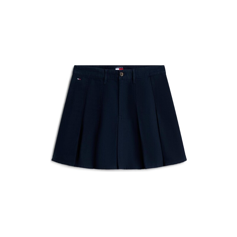 Tommy Jeans Sukně Washed Pleated Mini námořnická modř