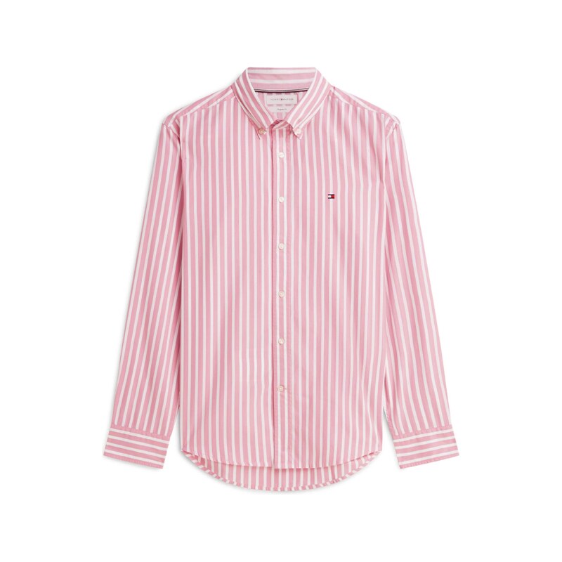 TOMMY HILFIGER Košile Regular Fit Flex Stripe světle růžová /