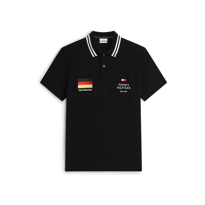 TOMMY HILFIGER Tričko STANDARD COUNTRY GER žlutá / červená /
