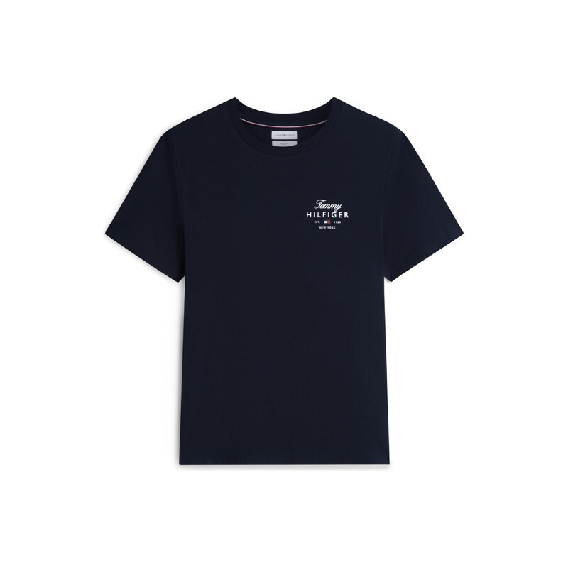 TOMMY HILFIGER Tričko Logo námořnická modř / bílá