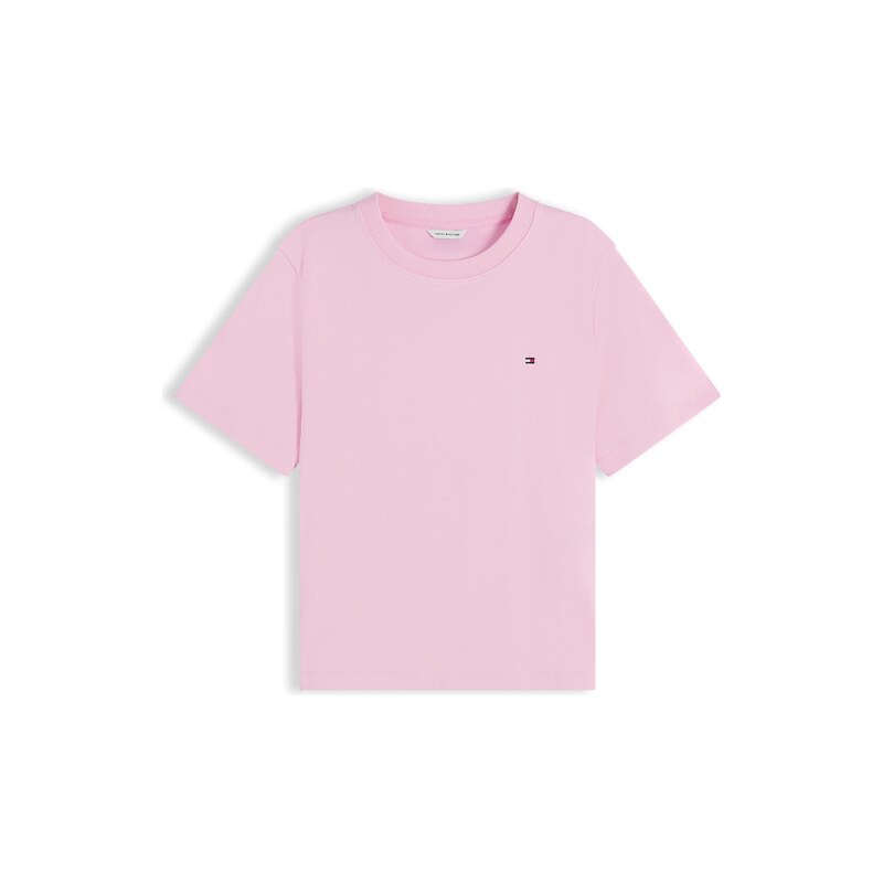 TOMMY HILFIGER Tričko Boxy Interlock růžová