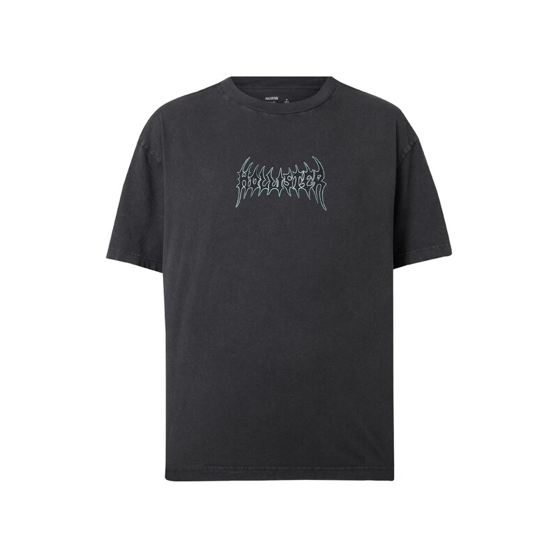HOLLISTER Tričko světlemodrá / černá