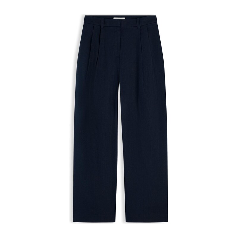 TOMMY HILFIGER Kalhoty se sklady v pase Blend Tailored Wide Leg