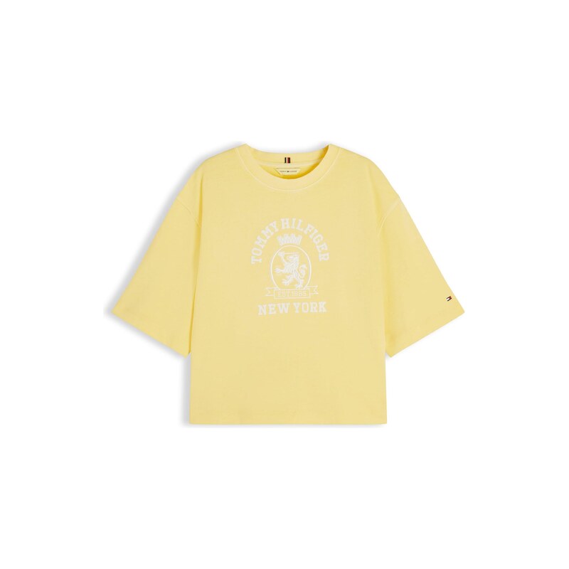 TOMMY HILFIGER Tričko žlutá / bílá