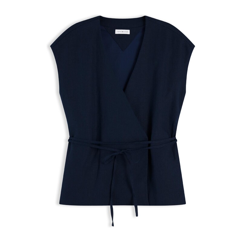 TOMMY HILFIGER Vesta k obleku Blend Wrap Waistcoat námořnická