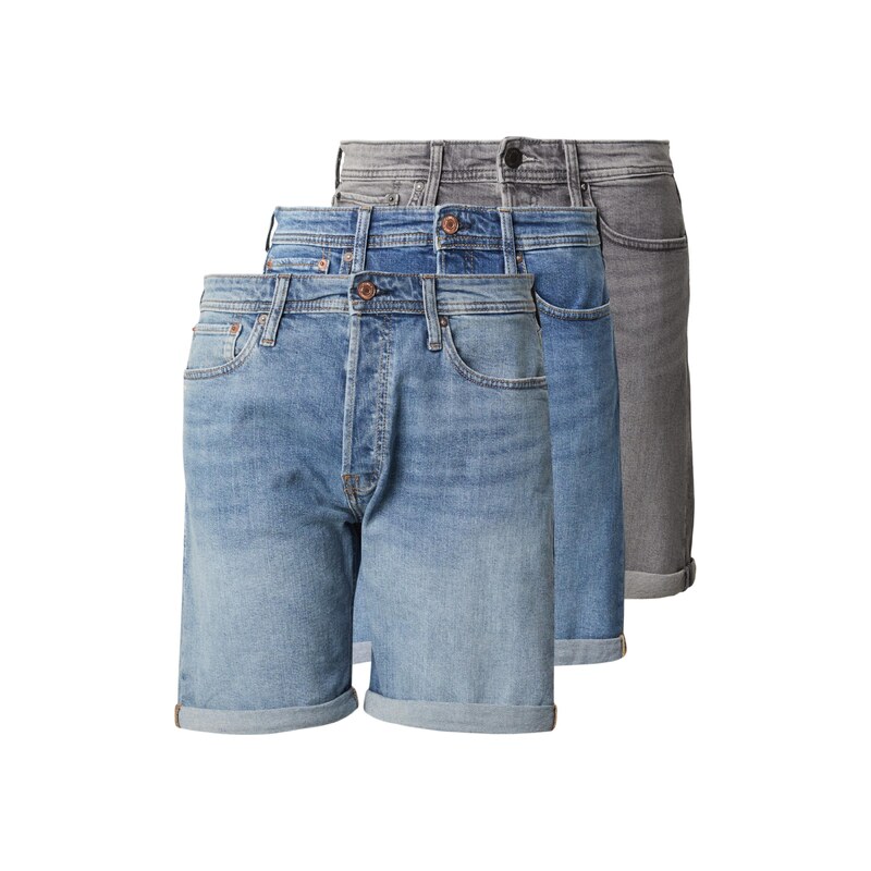 JACK & JONES Džíny JJIRICK JJIORG modrá džínovina / šedá džínová