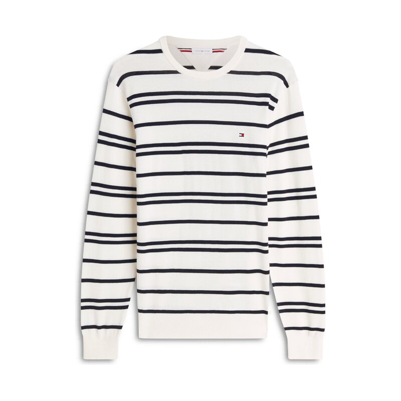 TOMMY HILFIGER Svetr Essential marine modrá / bílá