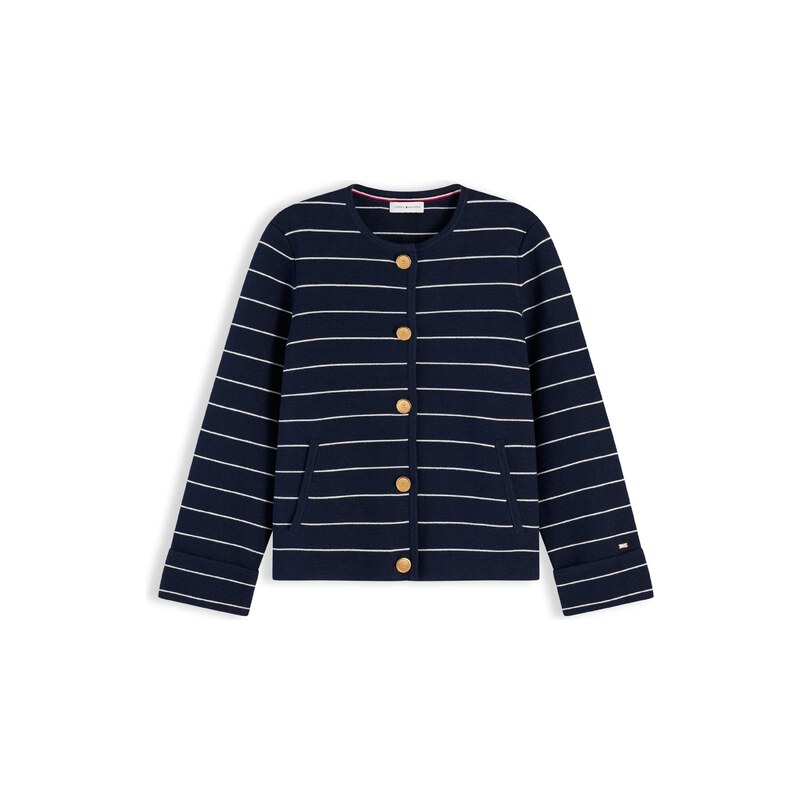 TOMMY HILFIGER Kardigan krémová / tmavě modrá