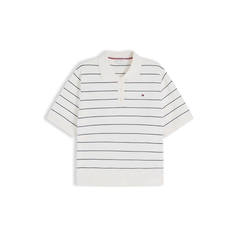 TOMMY HILFIGER Tričko námořnická modř / bílá