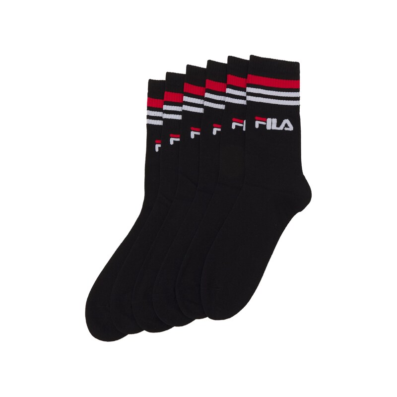 FILA Sportovní ponožky červená / černá / bílá 115227809
