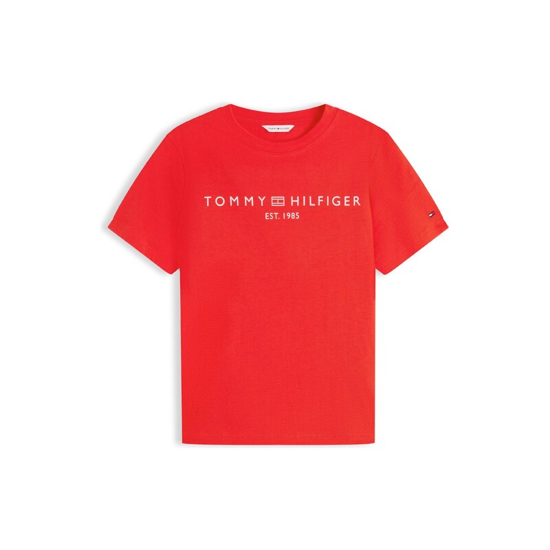 TOMMY HILFIGER Tričko Logo červená / bílá