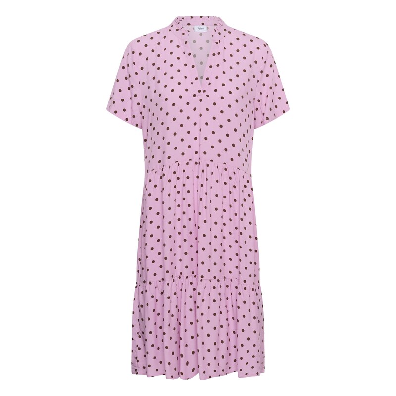 SAINT TROPEZ Šaty EdaSZ hnědá / pink 115225792