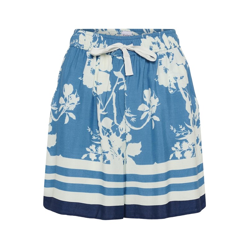 SAINT TROPEZ Kalhoty SZRasheda krémová / modrá / světlemodrá