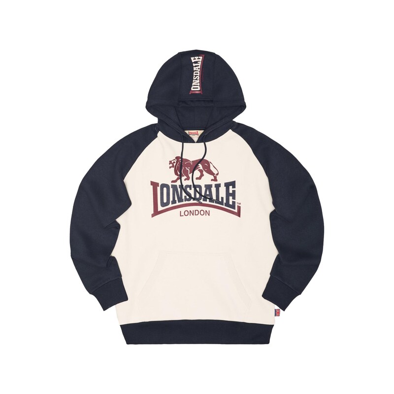 LONSDALE Mikina JARROW režná / námořnická modř / černá
