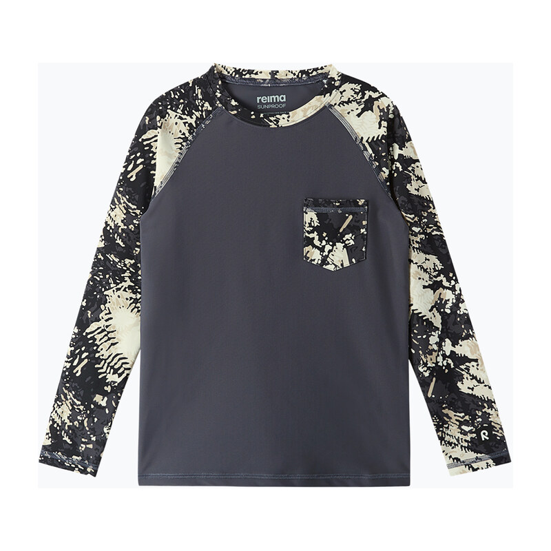 Dětské plavecké tričko Longsleeve Reima Kroolaus soft black