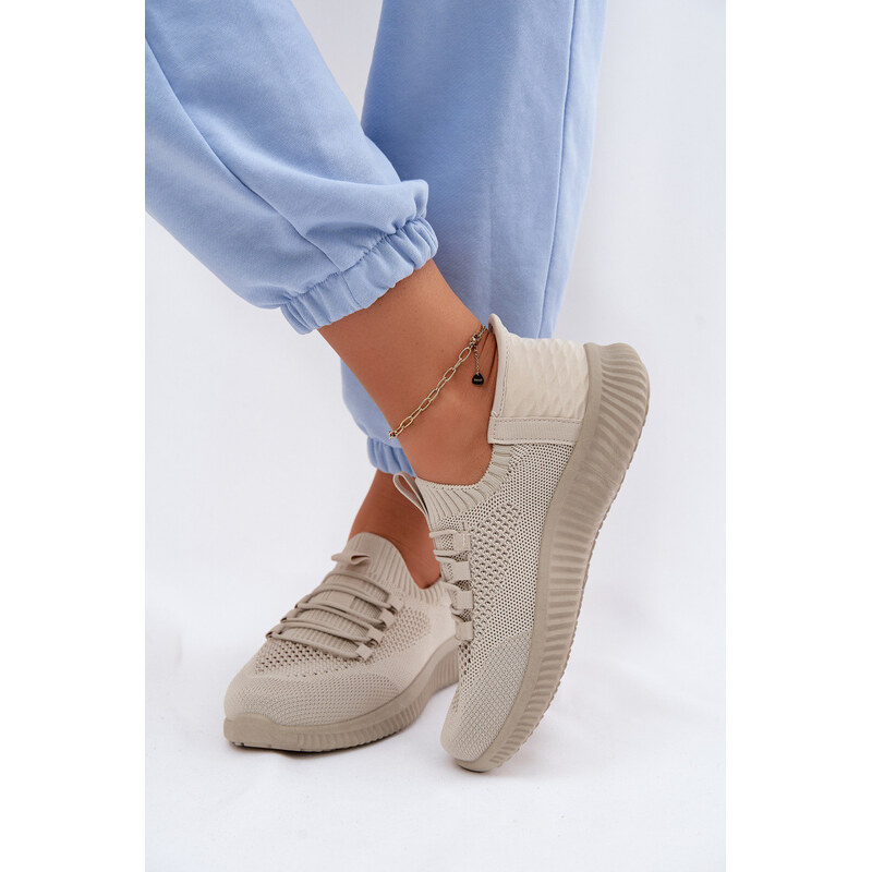 Materiálové model 22130421 Sportovní Boty Dámské Béžové Olive -