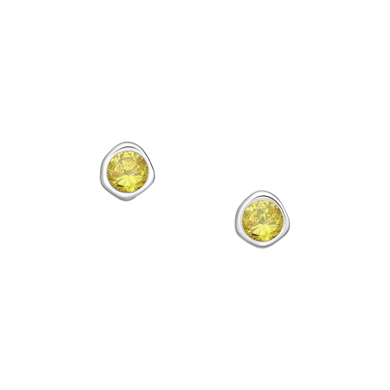 SYLVIENE Stříbrné náušnice Birthstone Listopad 115231911