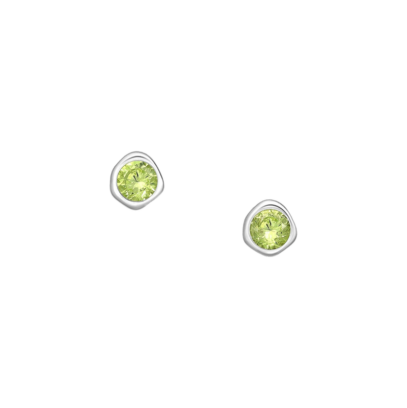SYLVIENE Stříbrné náušnice Birthstone Srpen 115231908