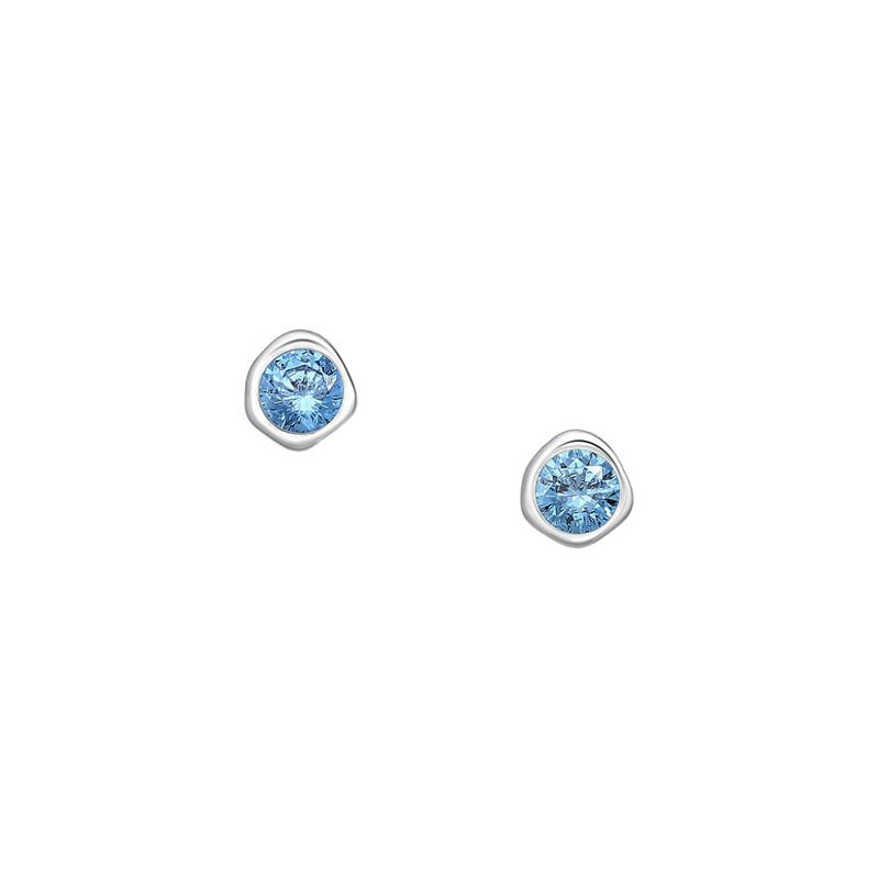 SYLVIENE Stříbrné náušnice Birthstone Září 115231909