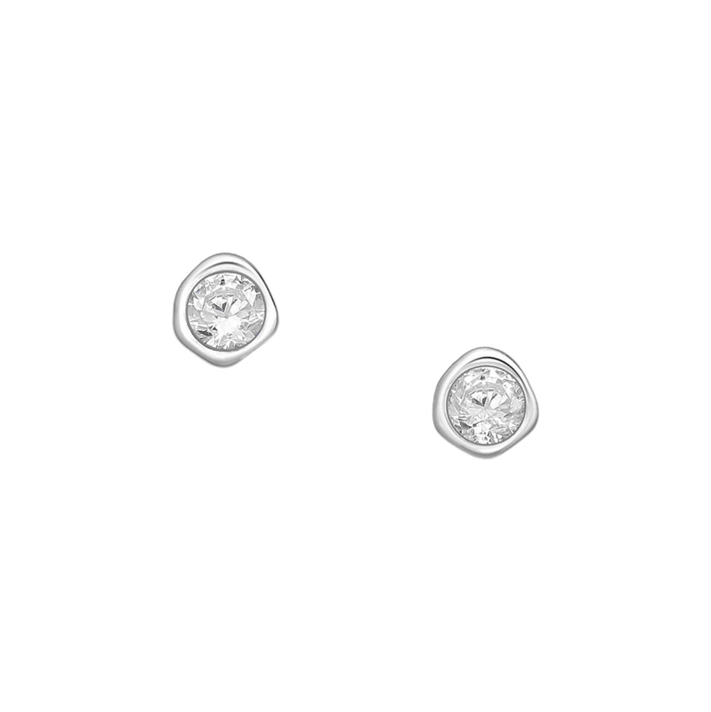 SYLVIENE Stříbrné náušnice Birthstone Duben 115231904