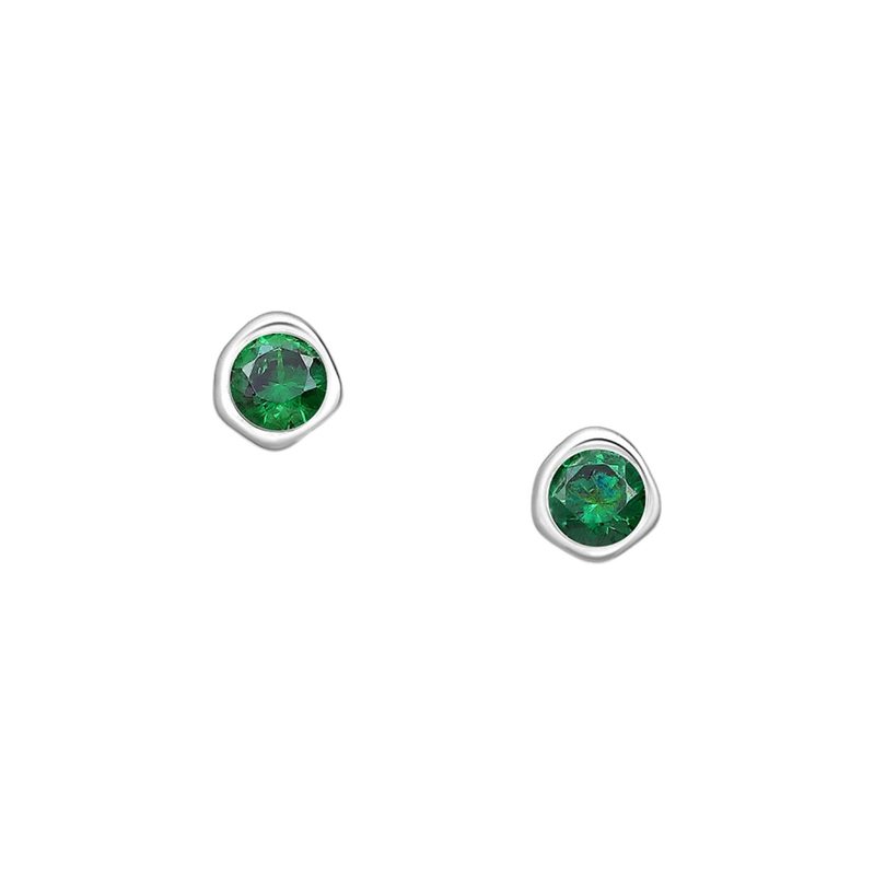 SYLVIENE Stříbrné náušnice Birthstone Květen 115231905