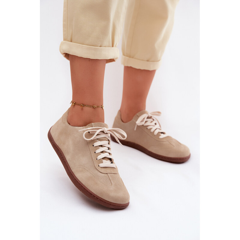 Kožené semišové dámské tenisky barefoot Zazoo